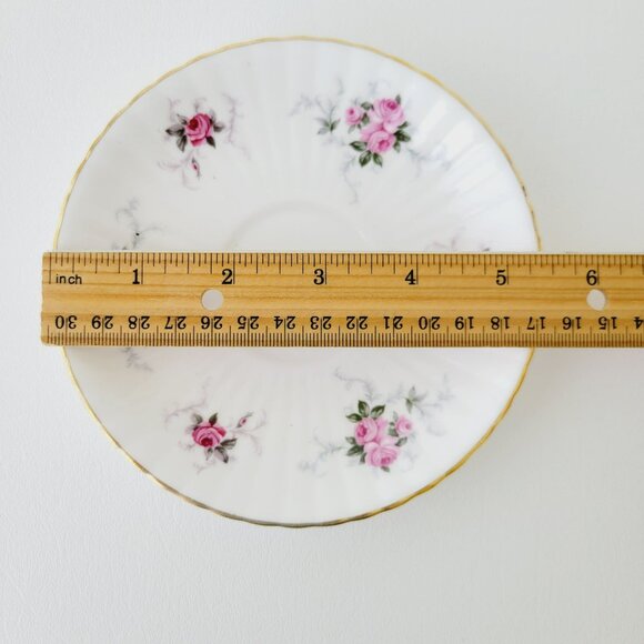 Vintage Princess House Teacup & Saucer, 2 Sets, Windsor Rose, Shabby Chic Floral - Picture 8 of 15